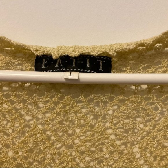 Vintage  Y2k Crochet open front tie cardigan - Picture 5 of 6